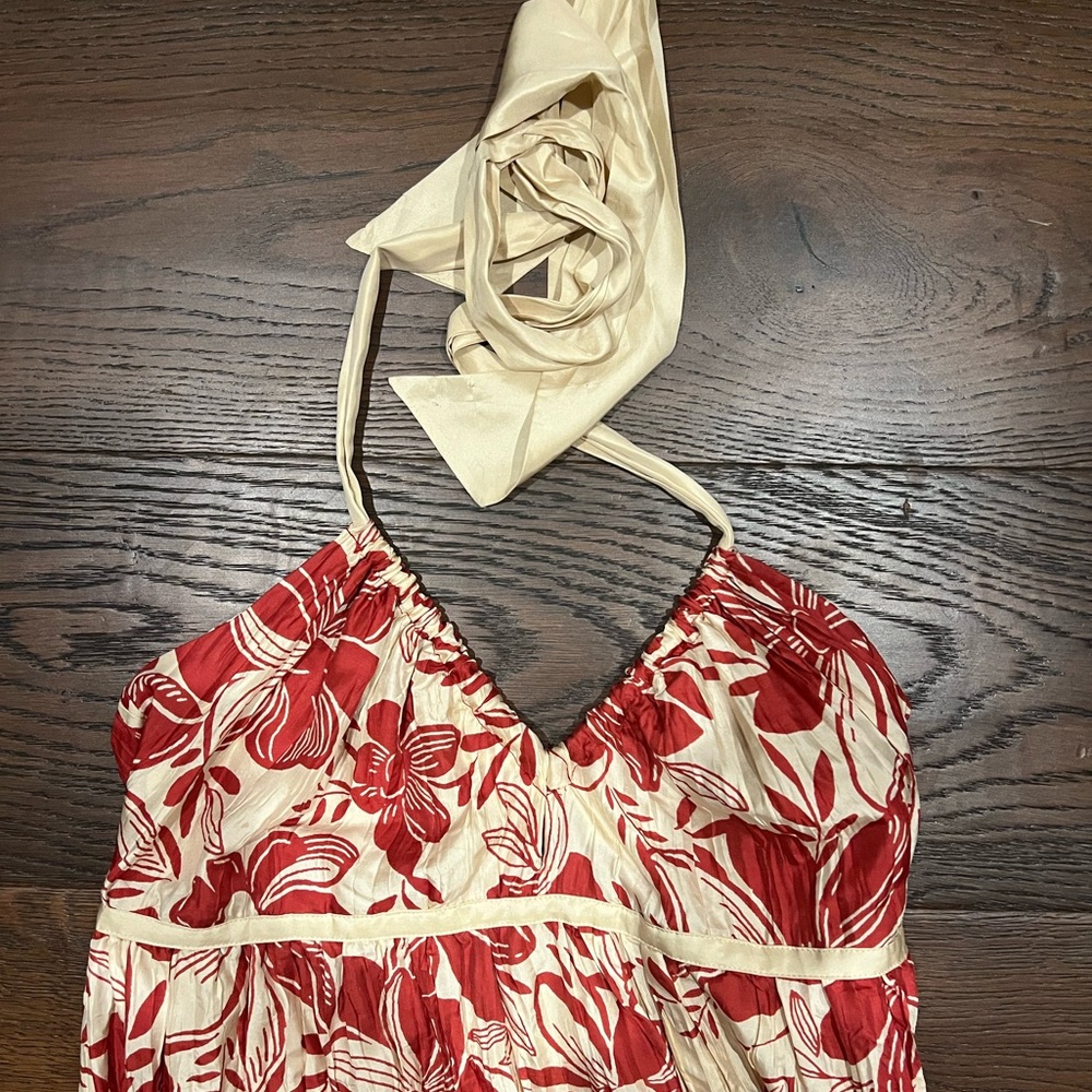 Elegant Banana Republic Floral Silk Halter Dress - Picture 10 of 10
